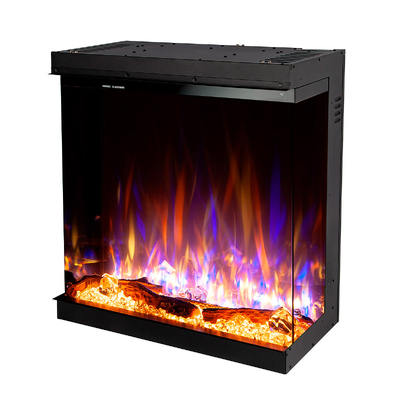 Gilbert 3D electric fireplace insert, Art Flame, 724x735x317 mm, 1500W, over 100 color combinations, Thermostat, Logs and crystals