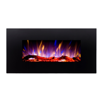Стенна електрическа камина Marcus, Art Flame, 450x840x140 mm, 1500W, 3 цвята пламък, 5 нива на интензивност на пламъка, Таймер 