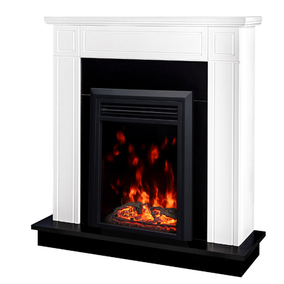 Електрическа камина Adam & Cris, Art Flame, 1000x1000x270 мм, 1500 W, Звуков ефект, 10 цвята на пламъка, Tермостат, Tаймер