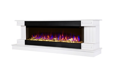 Електрическа камина Arizona & Dalas maxi, Art Flame, 603x1810x430 мм, 1500W, 30 цветови комбинации, Термостат, Дърва и кристали