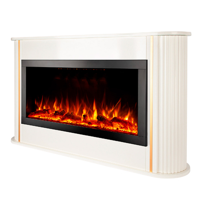 Електрически камин Rondo & Haven 40, Art Flame, 800x1400x300 мм, 1500W, над 100 комбинации цветове, Термостат, Дърва и кристали