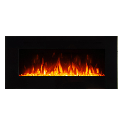 Стенна електрическа камина Pebble, Art Flame, 508x1067x120 mm, 1500W, 10 цвята подсветка, 5 нива на интензивност на пламъка, Таймер