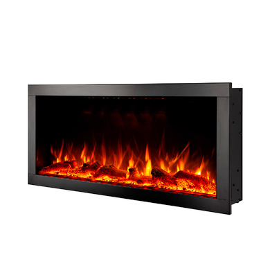 Електрическа камина за стена и вграждане Haven 50, Art Flame, 460x1270x162 mm, 1500W, повече от 100 цветови комбинации, Термостат, Дърва и кристали