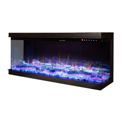Haiti 78 3D electric fireplace insert, Art Flame, 533x2000x332 mm, 1500W, over 100 color combinations, Thermostat, Logs and crystals