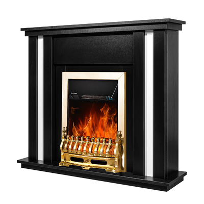 Electric fireplace Gustavo & Galileo gold, Art Flame, 950x1100x270 mm, 2000W, Thermostat, 5 flame brightness levels, Timer