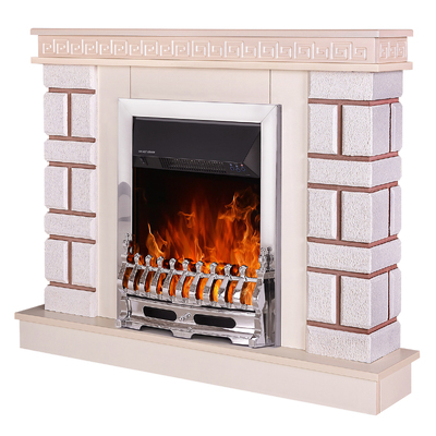 Electric fireplace Nazary mini & Galileo silver, Art Flame, 874x1080x245 mm, 2000W, Thermostat, 5 flame brightness levels, Timer
