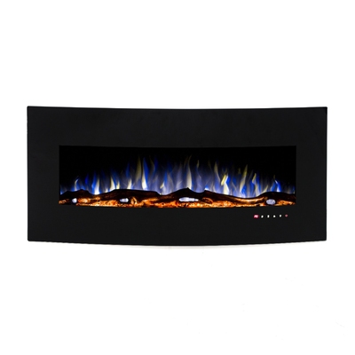 Стенна електрическа камина Archy, Art Flame, 550x1222x157 mm, 1500 W, 3 цвята пламък, Термостат, 5 нива на интензивност на пламъка