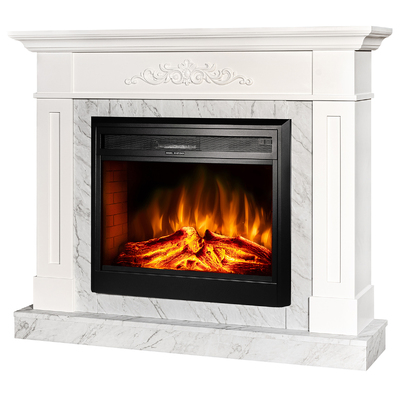 Електрическа камина Luca & Carmen, Art Flame, 1130x1400x290 мм, 1950W, 2 нива на отопление, 5 нива на интензивност на пламъка, Таймер