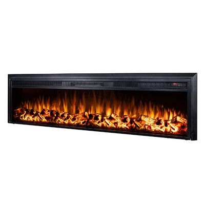 Електрическа камина 3D за вграждане Tanzania XL, Art Flame, 439x1603x180 mm, 1500W, 10 цвята пламък, Bluetooth, 5 нива на интензивност на пламъка
