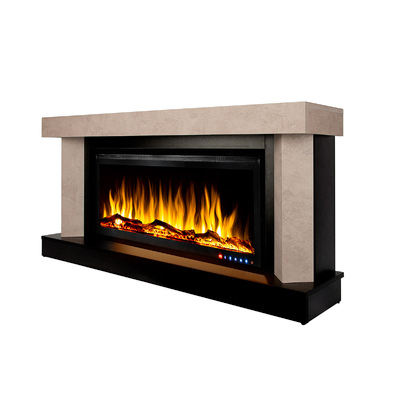 Електрическа камина Palermo maxi & Schubert 42, Art Flame, 700x1500x300 мм, 1500W, повече от 60 цветови комбинации, Термостат, Дърва
