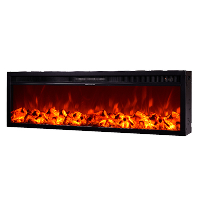 Електрическа камина за вграждане Tanzania, Art Flame, 405x1285x180 mm, 1500W, 2 нива на отопление, 5 нива на интензивност на пламъка, Таймер