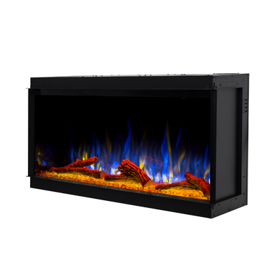 Електрическа камина 3D за вграждане Haiti 40, Art Flame, 533x1035x332 mm, 1500W, повече от 100 цветови комбинации, Термостат, Дърва и кристали