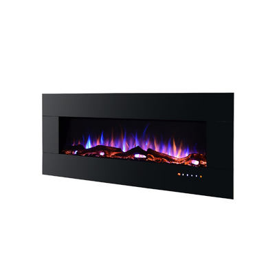 Електрическа камина за стена и вграждане Advance, Art Flame, 520x1270x112 mm, 1500W, 3 цвята пламък, Bluetooth, 5 нива на интензивност на пламъка
