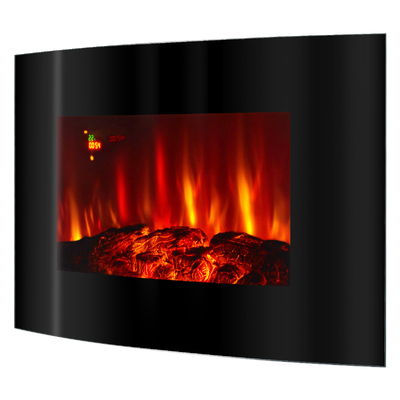 Стенна електрическа камина Carlos, Art Flame, 560x885x135 mm, 2000W, 7 цвята пламък, Термостат, 5 нива на интензивност на пламъка