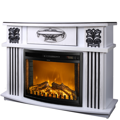 Електрическа камина Roma mini & Zakynthos, Art Flame, 974x1200x318 мм, 1500W, 2 нива на отопление, 5 нива на интензивност на пламъка, Таймер