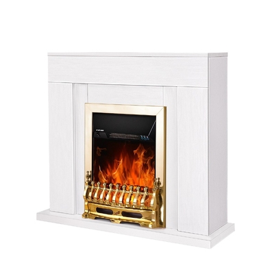 Electric fireplace Agnes & Galileo gold, Art Flame, 850x950x300 mm, 2000W, Thermostat, 5 flame brightness levels, Timer