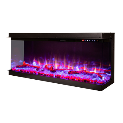 Haiti 65 3D electric fireplace insert, Art Flame, 533x1651x332 mm, 1500W, over 100 color combinations, Thermostat, Logs and crystals
