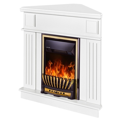 Corner electric fireplace Marina & Meridian, Art Flame, 1000x1000x500 mm, 2000W, Thermostat, 5 flame brightness levels, Timer