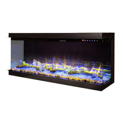 Haiti 33 3D electric fireplace insert, Art Flame, 567x835x317 mm,1500W, over 100 color combinations, Thermostat, Logs and crystals